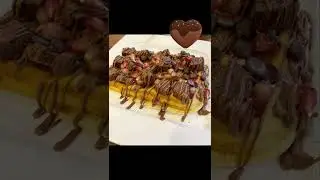 Waffle with brownie or Waffle with Ice Cream