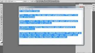 Photoshop Signature Creating Basics (Part 2/2)