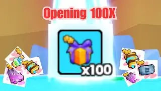 🎁I OPENED *100* gift BAGS in pet simulator 99!!!🎁