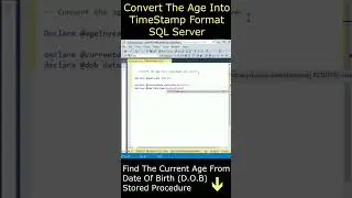 Convert the age into timestamp format 