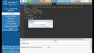 How to make a tip/tax calculator in python