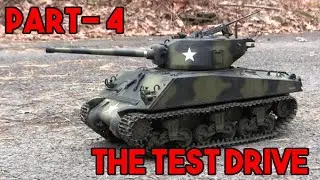 1/16th scale RC Taigen M4A3(76) Sherman tank model rebuild part 4 of 4 (test drive)