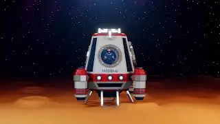 Landing module low-poly stylized - Demo for Unreal Marketplace