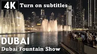 4K-The Dubai Fountain Show(Burj Khalifa,Dubai Mall)