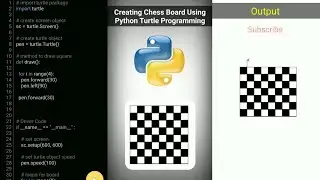 Creating Chess Board using Python Turtle Programming. 