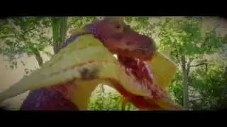 A Big Dinosaur in the Jungle