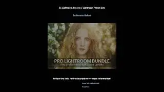 11 Lightroom Presets / Lightroom Preset Sets by Presets Galore