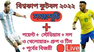 কাতার বিশ্বকাপ 2022 সময়সূচি || fifa world cup 2022 schedule || world cup 2022