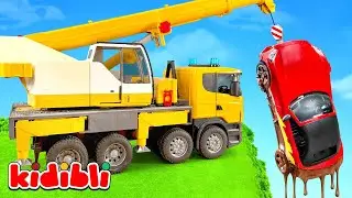 Spor Arabaları, Polis Arabası ve Çekici 🚔 Çocuklar İçin Eğitici Oyuncaklar ve Araçlar | Kidibli