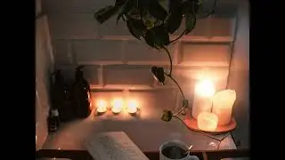 Relaxing bath ambience, crackling candle, water sounds and turning the pages of a book.