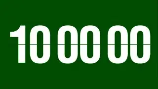 10 hour flip clock timer countdown green and white