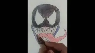 VENOM cartoon drawing #shorts #drawingskill #drawing #art