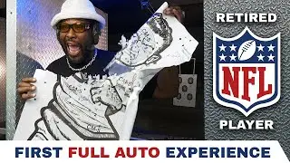 Retired NFL player Marcus Spears shoots full auto for the first time