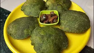 Palak Puri Recipe | How to Make Palak Puri | Palak Puri Recipe in Marathi |