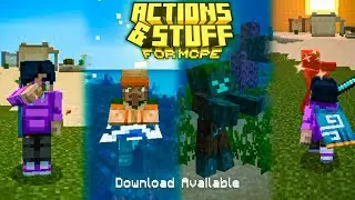 The Best Animation Pack For MCPE 1.21+|Actions & Stuff Review