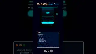 Glowing login using css 