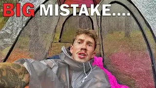 Camping in a 100% Clear Tent during a SEVERE STORM!