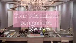 Tour pela penteadeira do meu studio de maquiagem.
