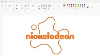 How to draw a new Nickelodeon logo using MS Paint | How to draw on your computer