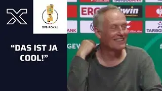 Streich begeistert von PK-Frage: "Das sag ich den Spielern" 😂 | SC Freiburg | DFB-Pokal