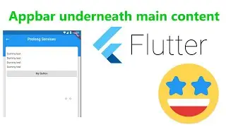AppBar underneath main content - Custom appbar in flutter