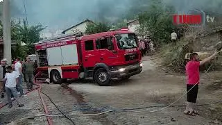 İki katlı ev küle döndü