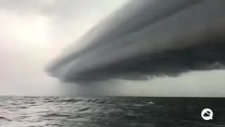 Shelf cloud en Mar Del Plata