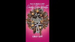 Candy Corn Themed Wreath for Halloween