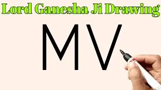 Ganesha Drawing Easy Step By Step | Easy Lord Ganesha Drawing From Letter MV