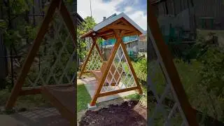 Садовая качеля из дерева своими руками