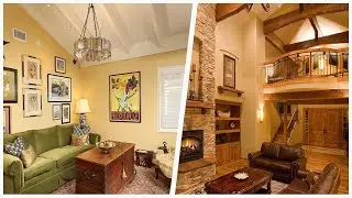 75 Orange Medium Tone Wood Floor Living Room Design Ideas You'll Love 🔴