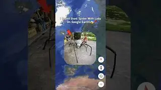 😰I Found Giant Spider With Lady On Google Earth! 🗺️📍#shorts #mysteryofmygeo