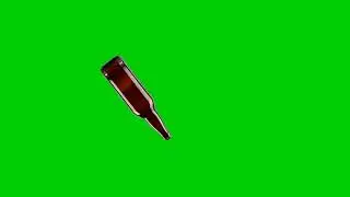Green Screen flying glass bottle throwing slow motion no copyright