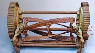 105 Years Old Push Reel Mower Restoration - Why Did People Stop Using These?