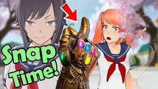 SNAP MODE! Yandere-Chan ELIMINATES with the INFINITY GAUNTLET... Yandere Simulator Thanos Challenge