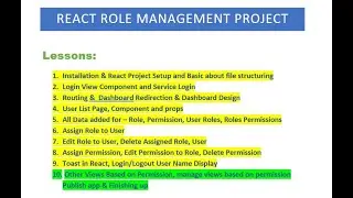 #10 React Role Management Bangla Video Tutorial  - Permission wise view, Final Publish Cpanel