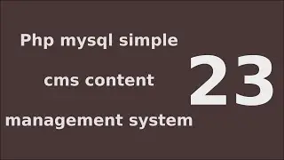 php mysql simple cms content management system tutorial - 23 Implement Delete Users