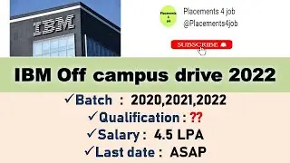 IBM mass hiring 2022 | ibm off campus drive 2022 | #ibmjobs