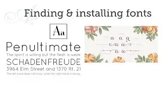 Finding and installing fonts