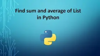 Find sum and average of List in Python