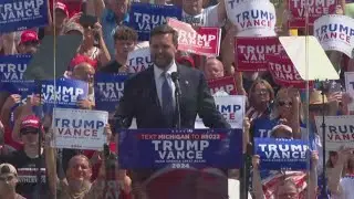 JD Vance speaks in Big Rapids