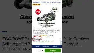 Lowes EGO Mower Sale! $150.00 off today only.