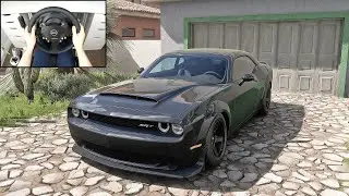 Dodge Demon Drifting - Forza Horizon 5 (Steering Wheel + Shifter) Gameplay