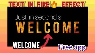 Text in a fire🔥Effect, simple way, easy steps, free app, text editing #textediting #texteditor