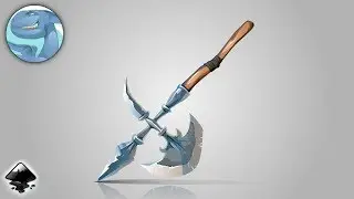 Medieval halberd. Vector drawing in Inkscape.