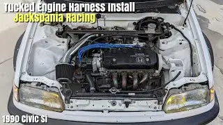 Jackspania Tucked Harness Install 1990 Honda Civic Si - OBD0 to OBD1 conversion