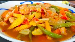 EDAN ENAK BANGET ..!! SELAIN MENYEHATKAN TANPA NASIPUN KENYANG SEHARIAN || TUMIS UDANG KUAH PEDAS