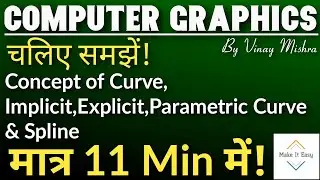 Spline Curve| Implicit | Explicit | Parametric Representation | Curve Concept in just 11 min
