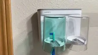 NPET Toothbrush Holder for Bathroom Accessories,2 Cups Toothbrush Holder Wall Mounted Review
