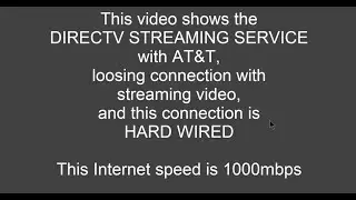AT&T DIRECTV STREAMING VIDEO LOSS
